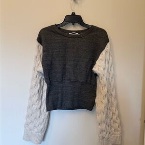 Zara Charcoal and Light Gray Sweater